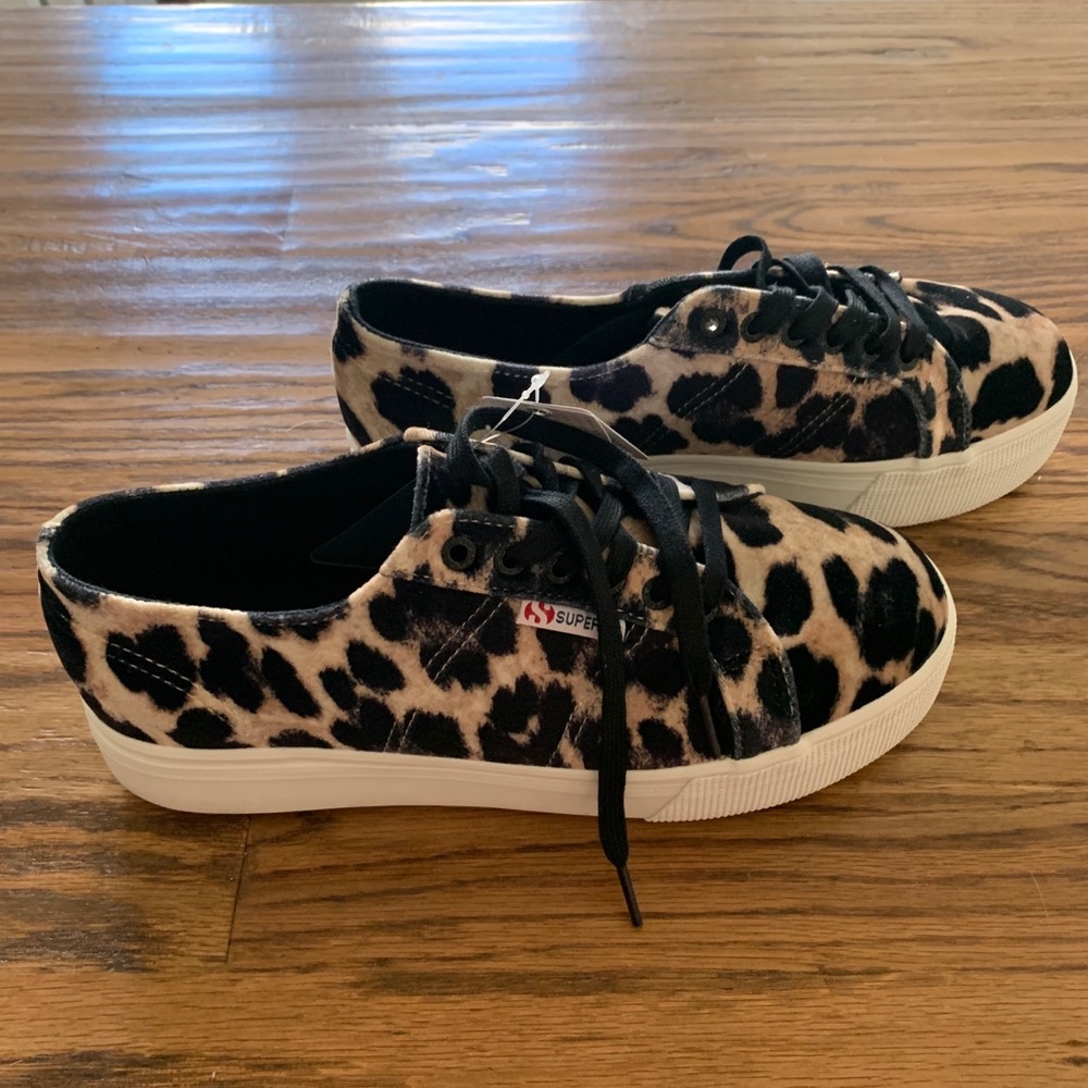Superga Leopard Platform Sneakers